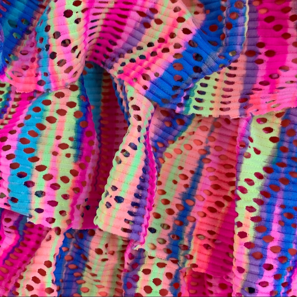 Girl's Colorful Ruffled Long Swim Top | 14 - Picture 2 of 6